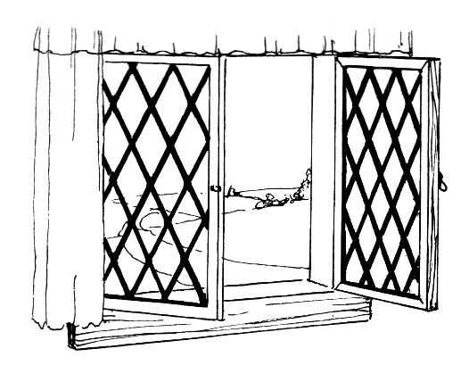 526x428 Casement Window - Sketch Of Window