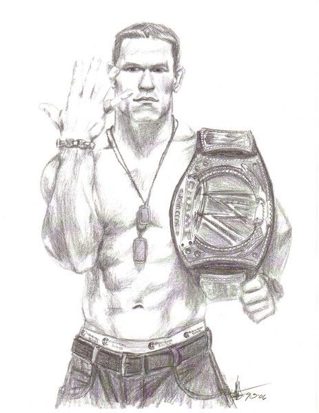 463x600 John Cena Drawings Wwe John Cena Drawing Wwe (John Cena - Sketch Of Wwe Superstars
