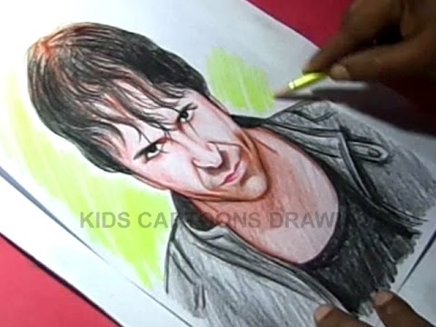 480x360 How To Draw Wwe Superstar Dean Ambrose Color Drawing - Sketch Of Wwe Superstars
