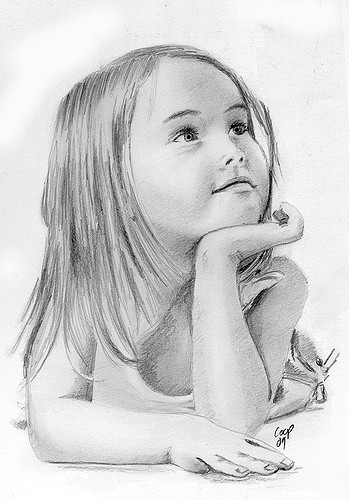 349x500 Young Girl Pencil Sketch A Few Of My Sketches And - Sketch Of Young Girl