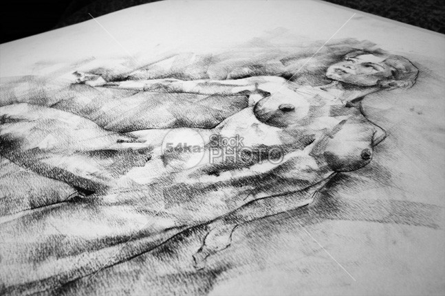 647x431 Close Up Charcoal Drawing Of Young Girl - Sketch Of Young Girl