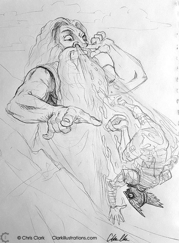 591x800 Zeus Creates A New God - Sketch Of Zeus