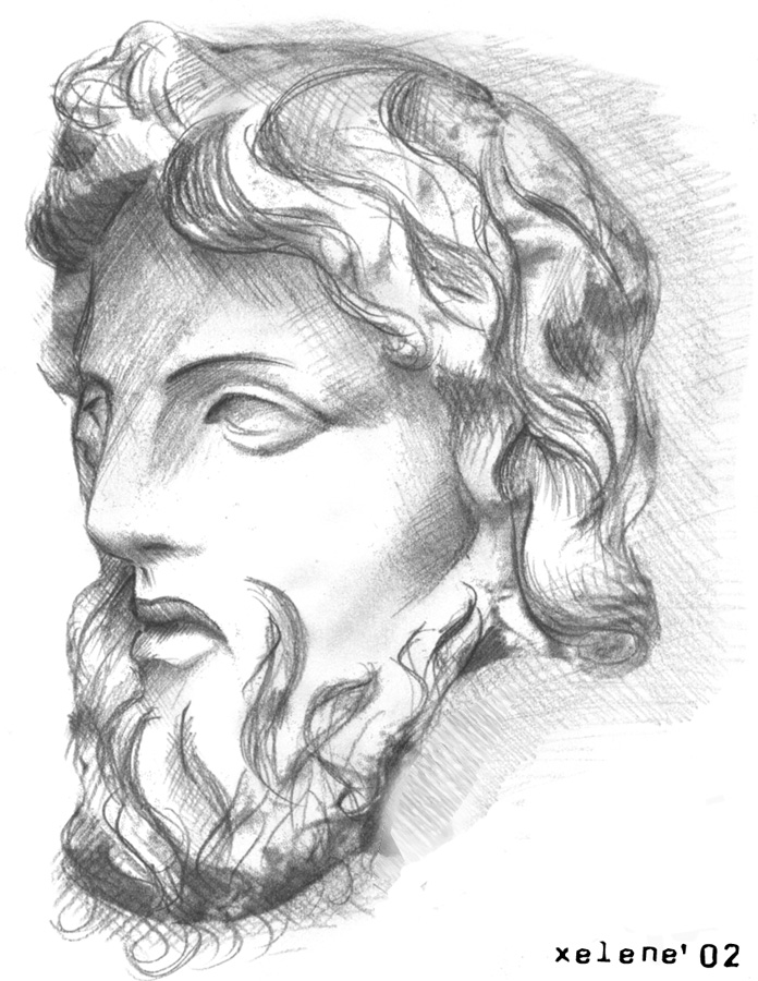 696x900 Zeus By Xelene - Sketch Of Zeus