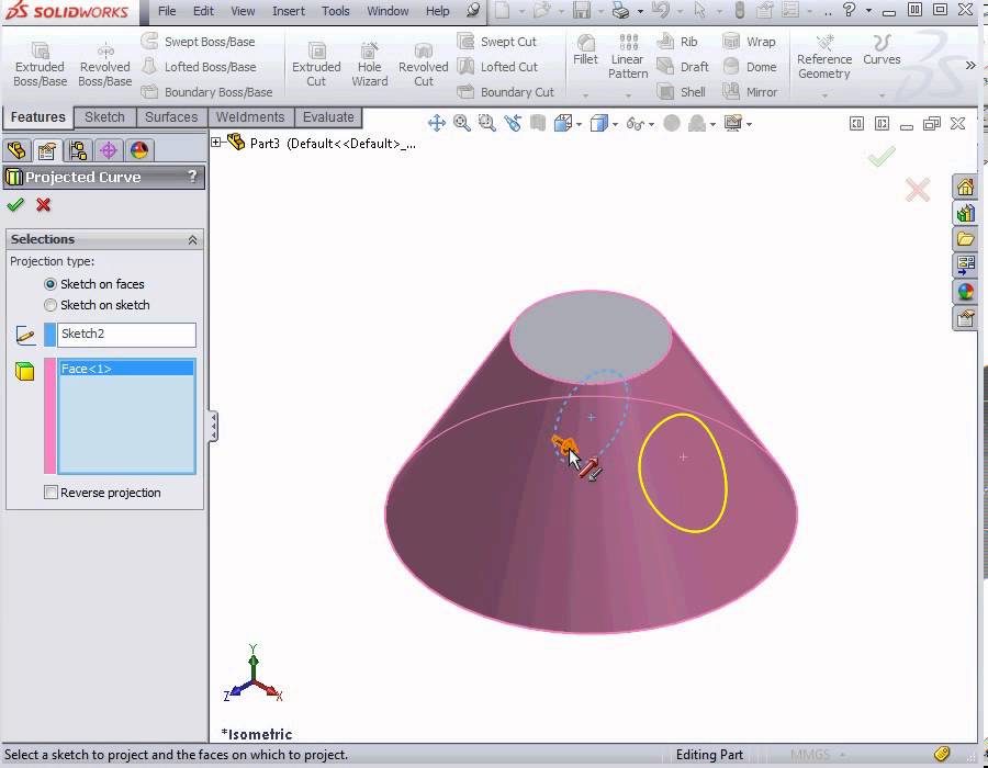 900x700 Solidworks Tutorials - Sketch On A Curved Surface Solidworks