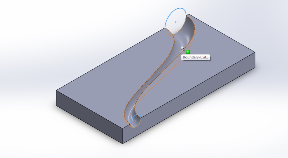 929x511 How To Use Solidworks Boundary Cut Feature Tool Cad Tutorial - Sketch On A Curved Surface Solidworks