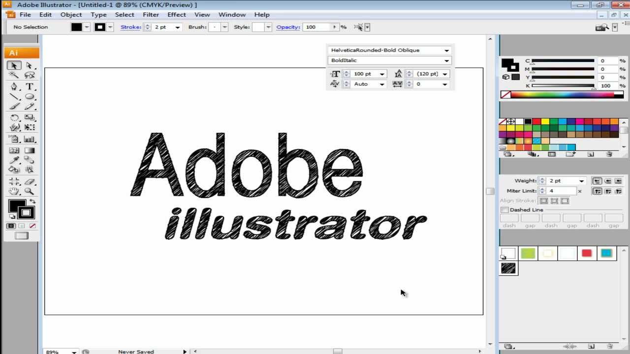 1280x720 How To Create A Sketch Effect In Your Typography In Adobe - Sketch On Illustrator