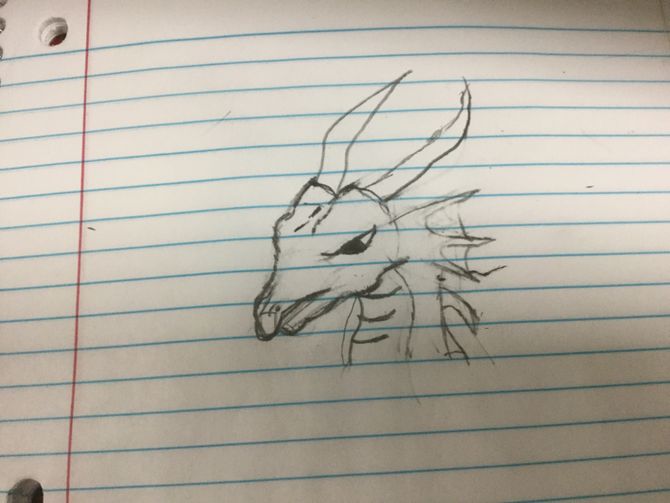 670x503 How To Draw A Dragon Head (With Pictures) - Sketch On Paper