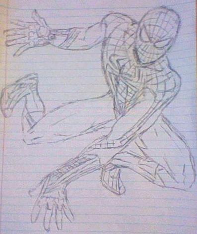 397x472 Spider Man Rough Sketch On Notebook Paper. By Sintoxicated On - Sketch On Paper