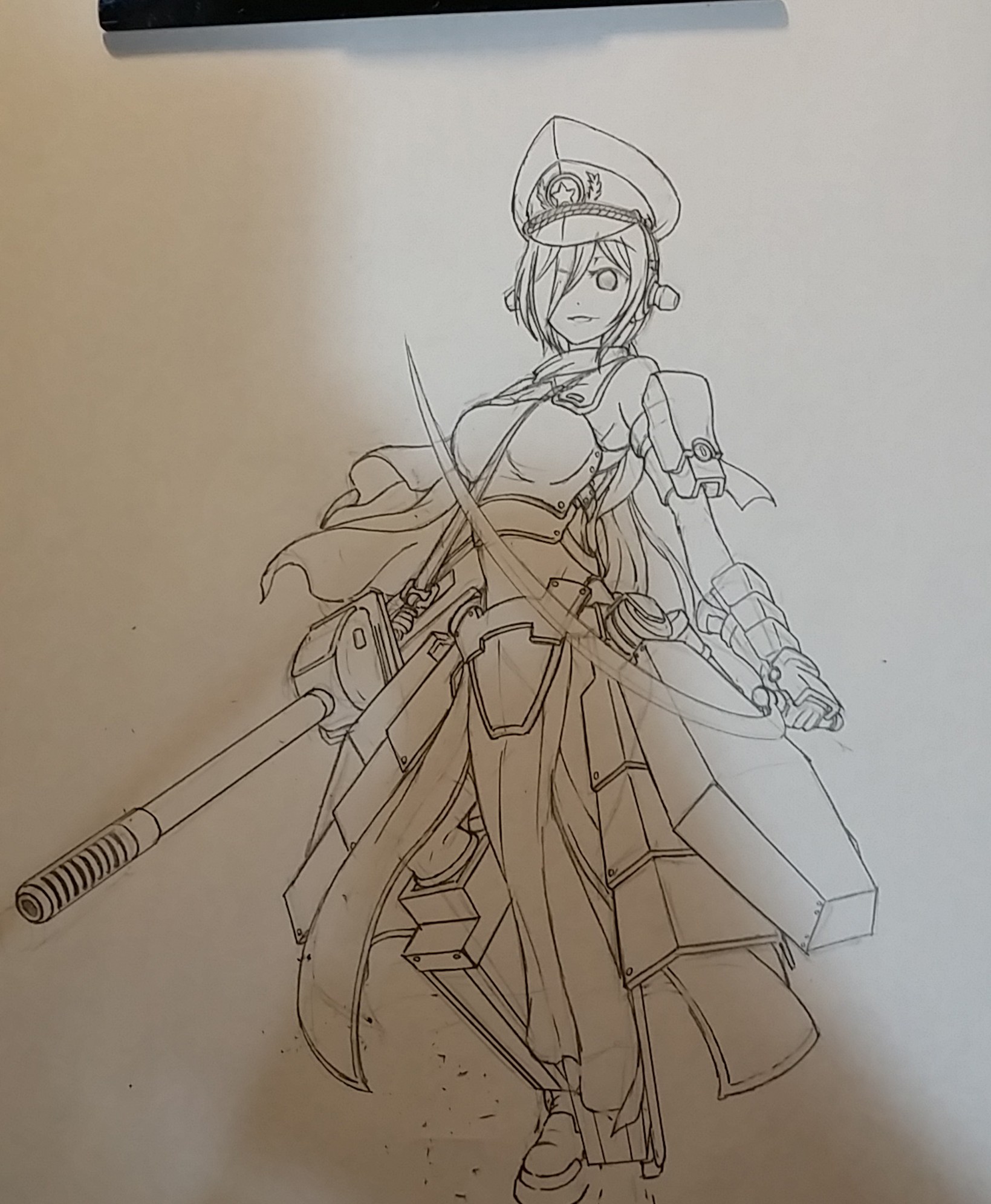 1639x1991 Character Drawing Armor Blitz - Sketch On Paper