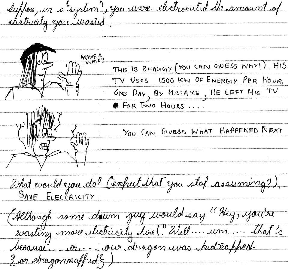 959x895 Cg! Comic Strip - Sketch On Save Electricity