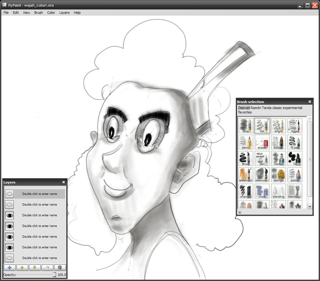 1019x894 Open Source Software And Windows 32 Bit First Facial Sketch - Sketch Open Source