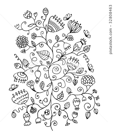 378x450 Floral Ornament, Sketch For Your Design - Sketch Ornament
