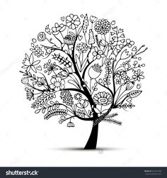 236x251 Paisley Ornament, Art Tree, Sketch For Your Design Vektor - Sketch Ornament