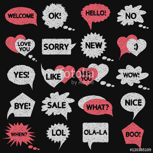 500x500 Speech Bubble Wallpaper. Drawing Backdrop. Sketch Design. Comic - Sketch Ornament
