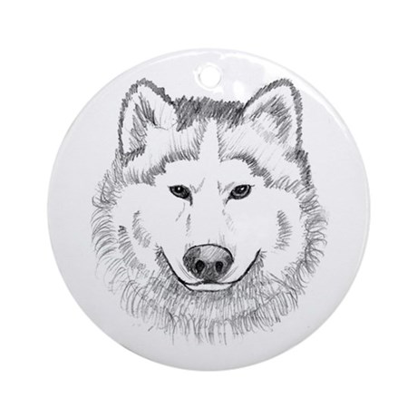 460x460 Wolf Sketch Ornaments - Sketch Ornament