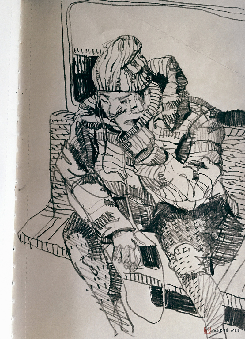 800x1106 The Ride Home Sketches On The Subway, New York City Urban Sketchers - Sketch Over Photo