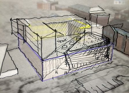 447x322 Why Drawing Remains Relevant In The Design Process Building - Sketch Over Photo