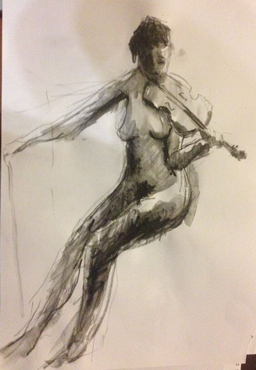 500x722 Life Drawing Kudelka Cartoons - Sketch Over Photo