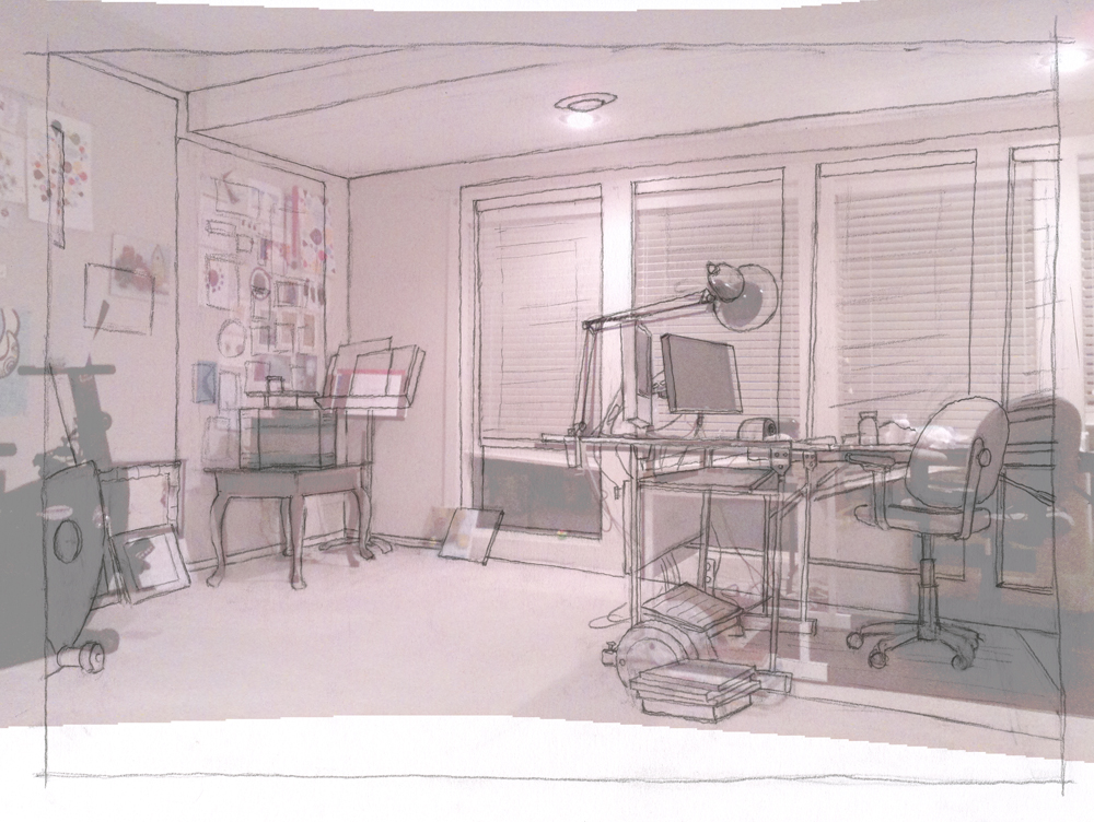 1000x752 Pencil - Sketch Over Photo