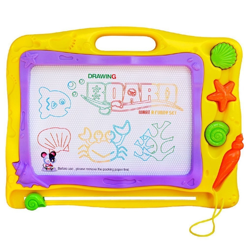 1000x1000 Magnetic Drawing Board, Halofun Colourful Magna Doodle Writing - Sketch Pad Toy