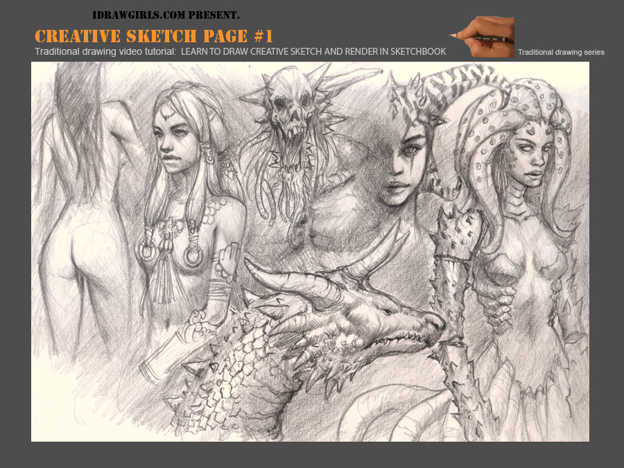 900x675 Learn To Draw Creative Sketch - Sketch Page