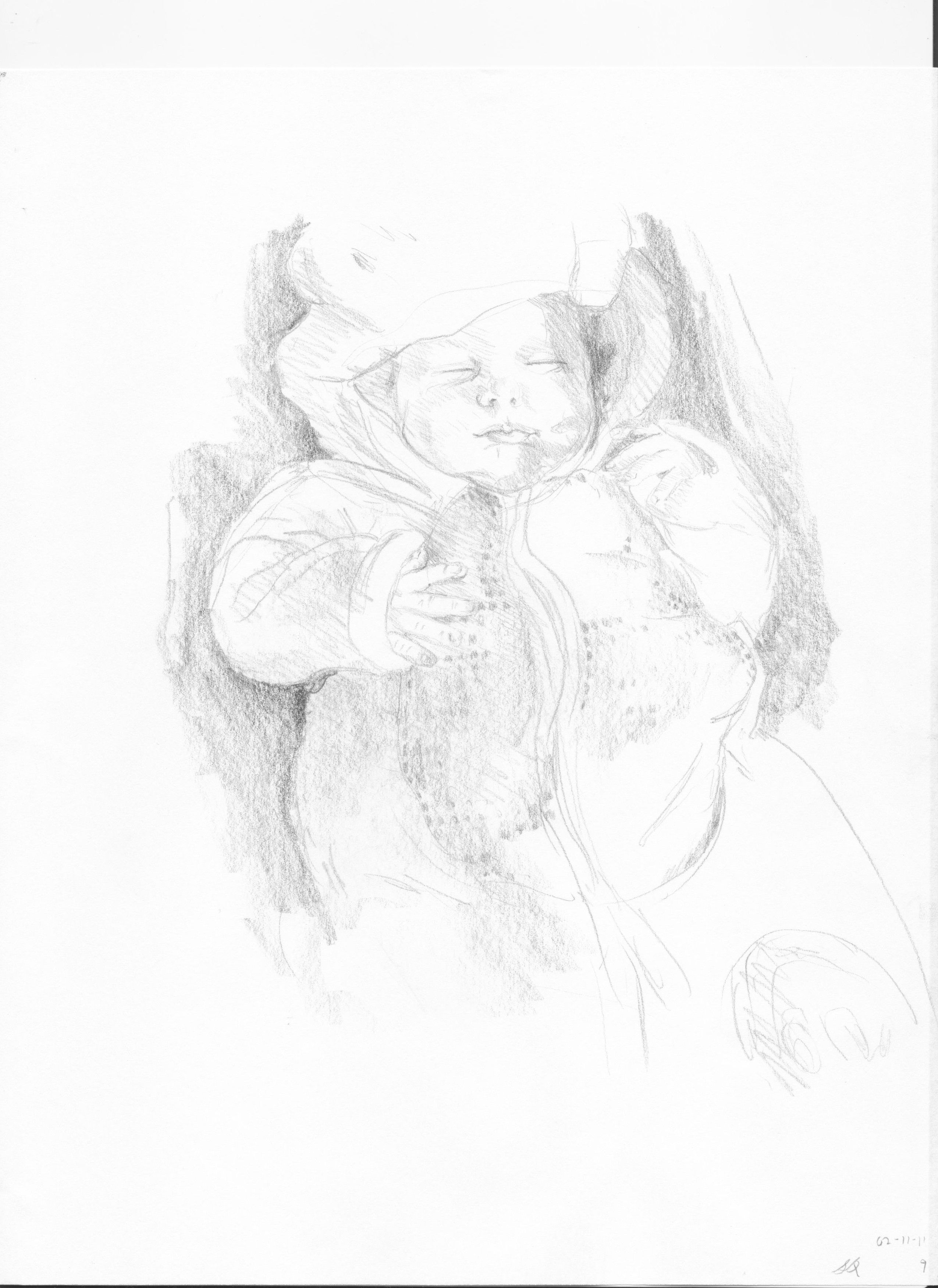 2550x3501 Babies! Toddlers! Sketches And A Painting Steemit - Sketch Painting For Kids