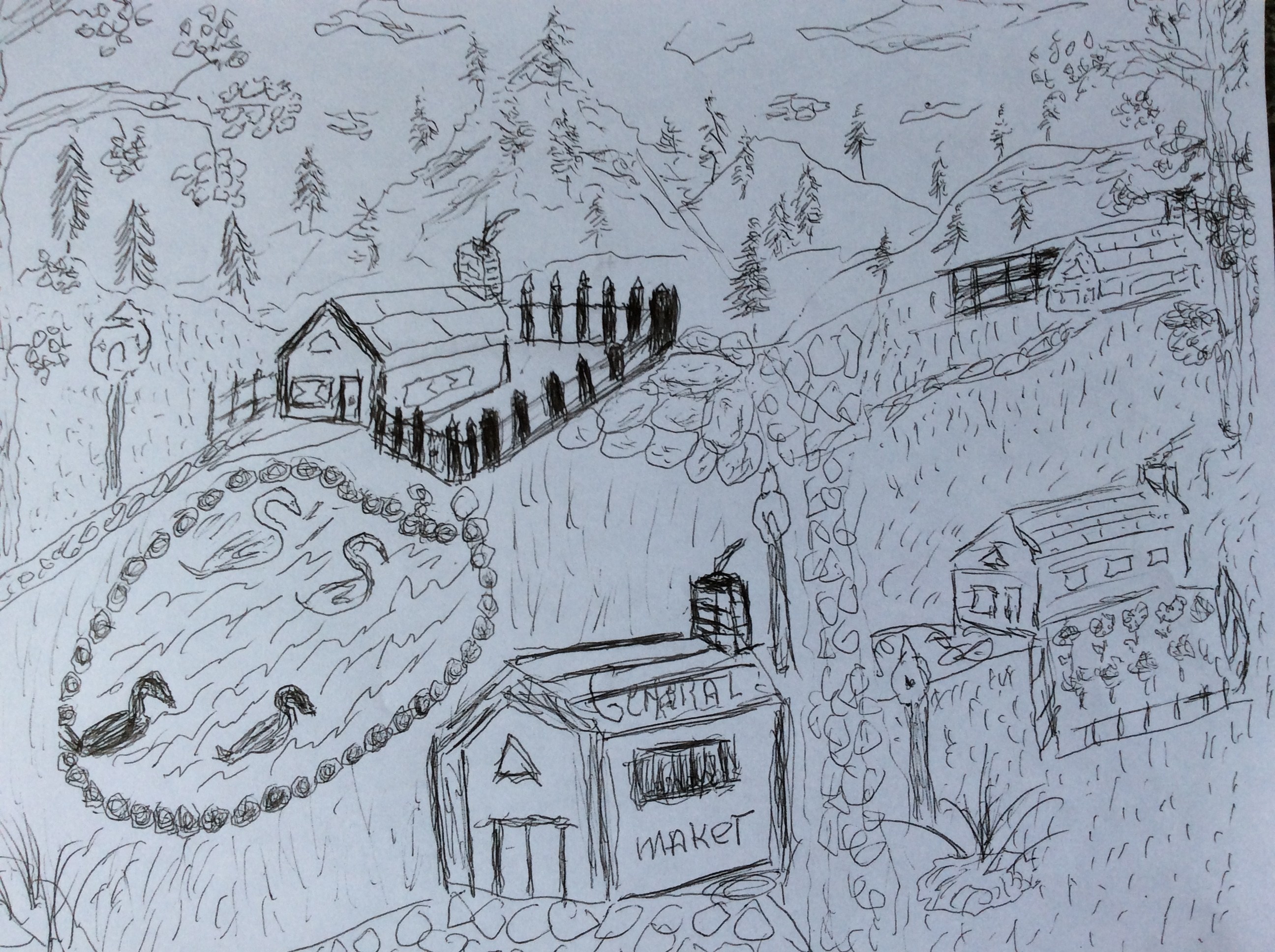 2592x1936 Sketch Painting Of Nature Johnrussofineart - Sketch Painting Images