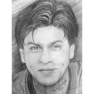320x320 Buy Shahrukh Khan Pencil Sketch Painting Online - Sketch Painting Online