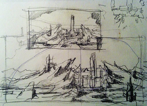 600x434 Create A Mountain Fortress Using Matte Painting Techniques In - Sketch Painting Techniques