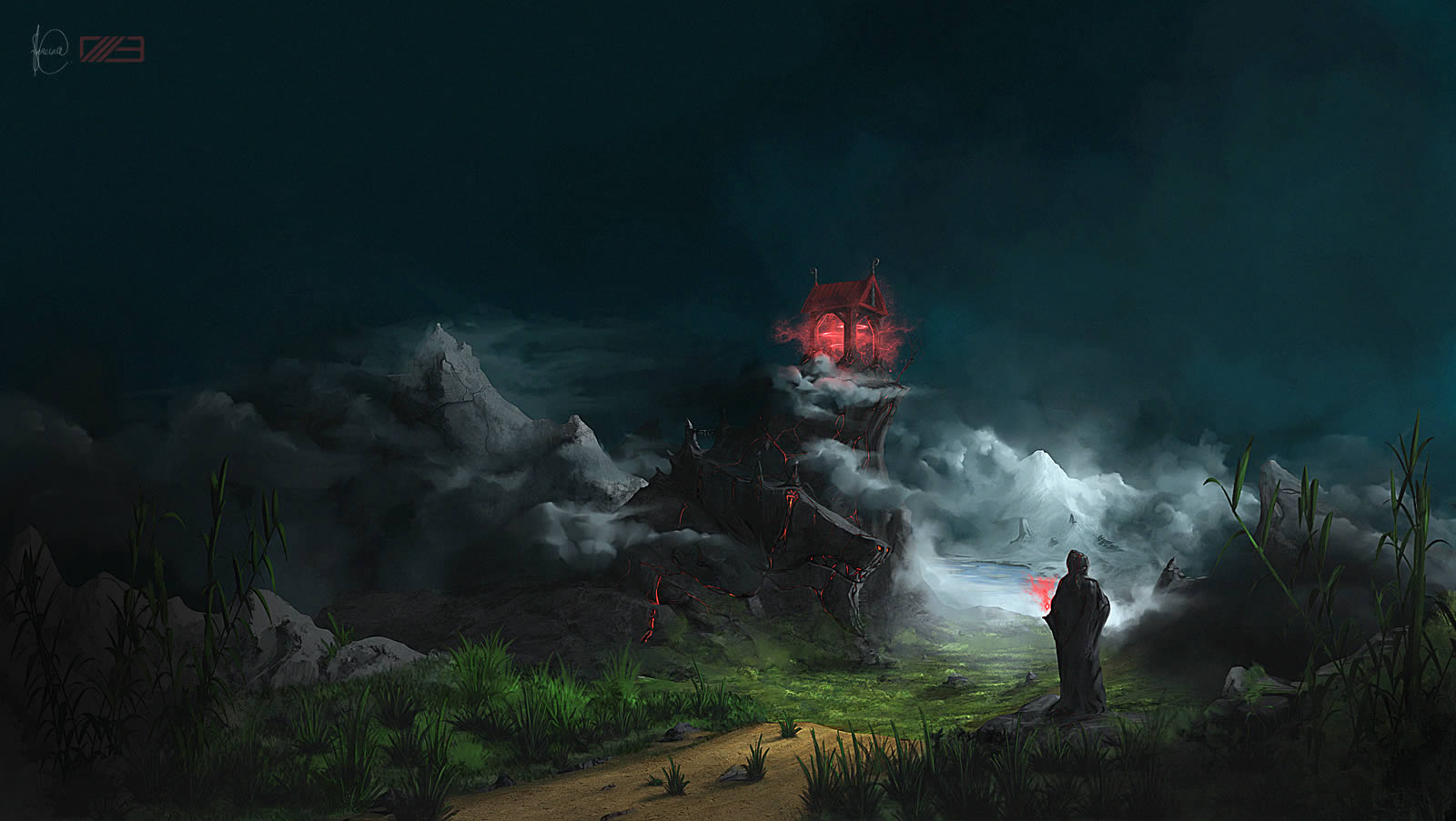 1600x903 Vector Screen Sketch Fantasy Using Digital Painting Techniques - Sketch Painting Techniques