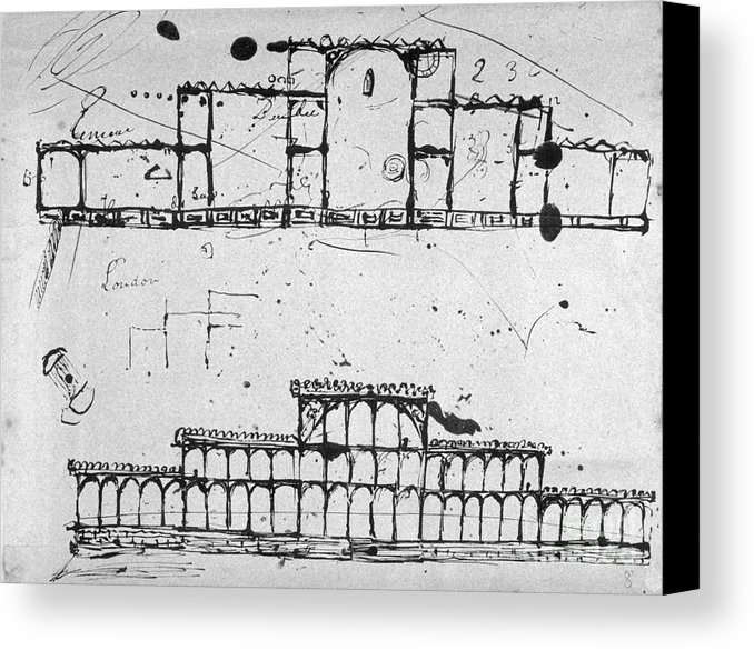 678x585 Sketch For The Crystal Palace Canvas Print Canvas Art By British - Sketch Palace