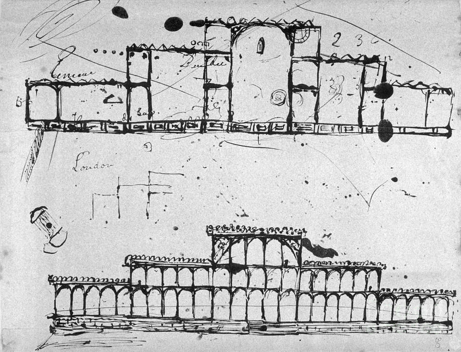 900x688 Sketch For The Crystal Palace Photograph By British Library - Sketch Palace