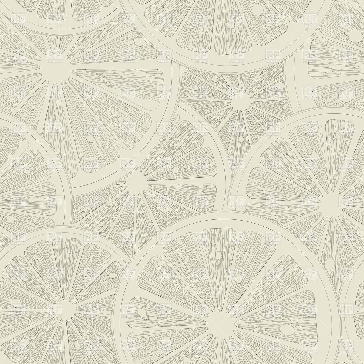 1200x1200 Lemon Slices Seamless Pattern Sketch Vector Image Vector Artwork - Sketch Pattern