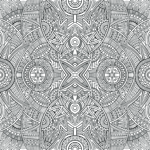 500x500 Sketch Abstract Floral Vector Seamless Pattern 01 Free Download - Sketch Pattern