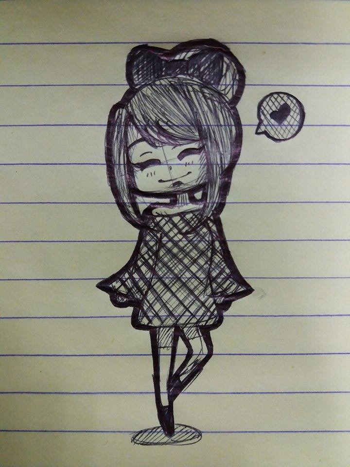 720x960 Pen Sketch] Random Bun Girl By 38250968 - Sketch Pen Art
