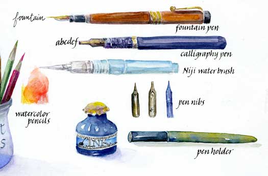 525x344 Writing Tools To Go Janet Takahashi - Sketch Pen Tool