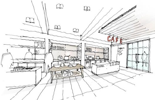 528x341 Interior Perspective Sketch Arch - Sketch Perspective