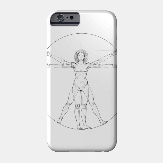 630x630 Vitruvian Woman - Sketch Phone