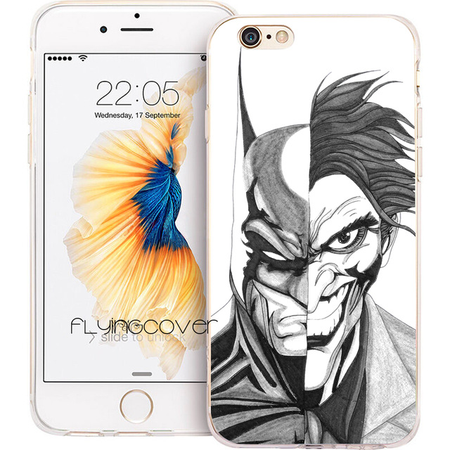 640x640 Coque Sketch Batman Joker Clear Soft Tpu Silicone Phone Cover For - Sketch Phone Case