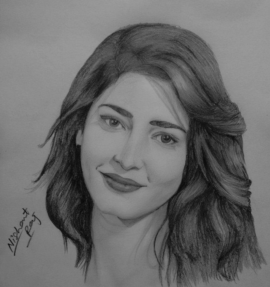 867x921 Pencil Sketch Of Shruti Haasan Photos - Sketch Photo