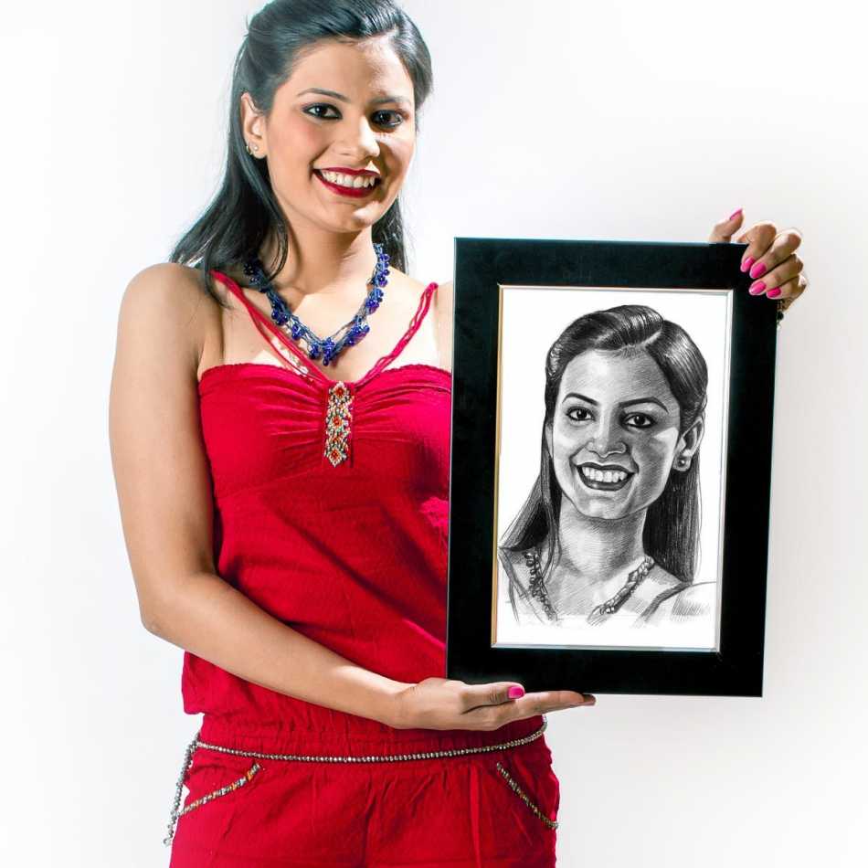 950x950 Buy Personalized Pencil Sketch - Sketch Photo Frame