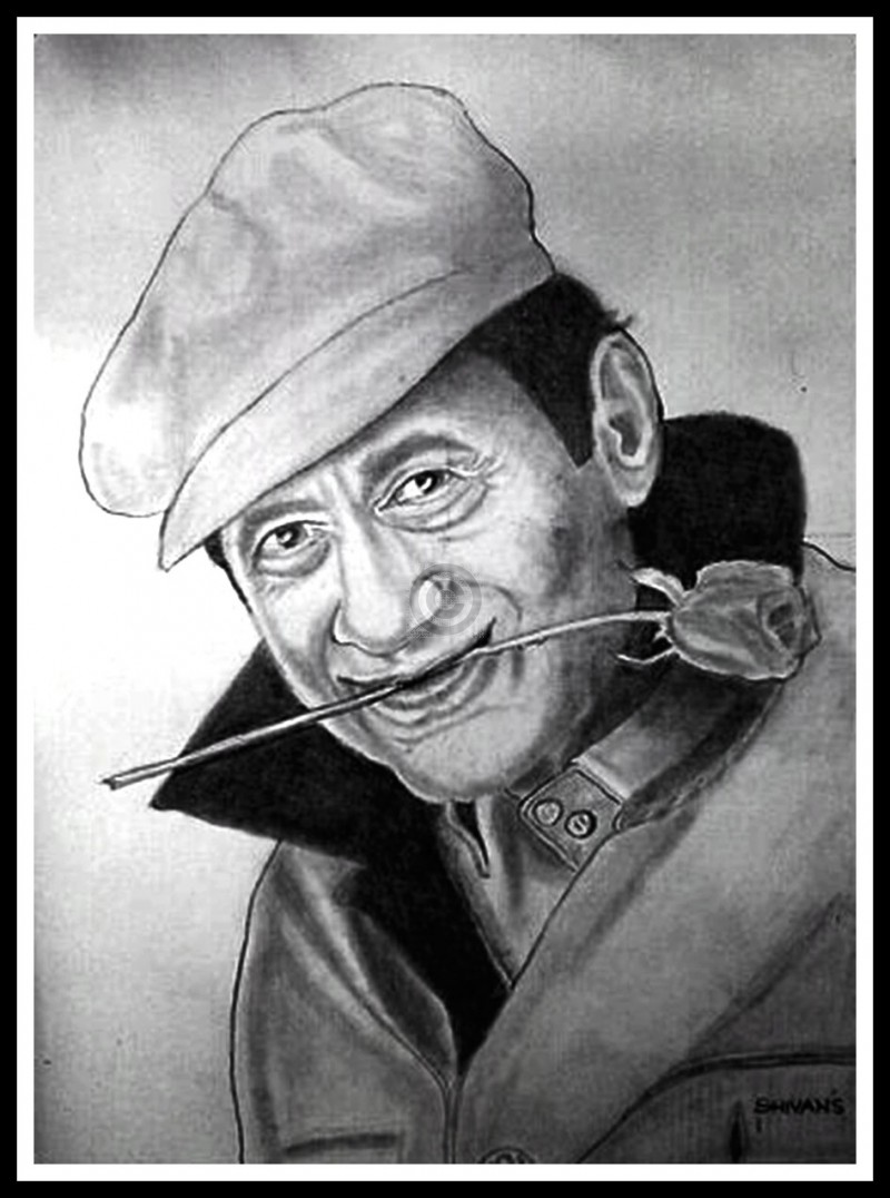 800x1076 Bollywood Actor Devanand Sketch Artoreal - Sketch Photography