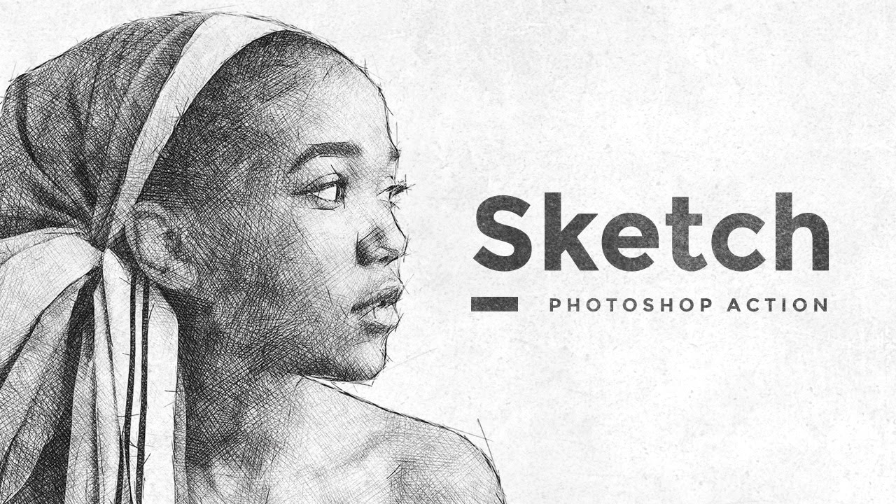 1280x720 Sketch Effect Photoshop Action Tutorial - Sketch Photoshop Action