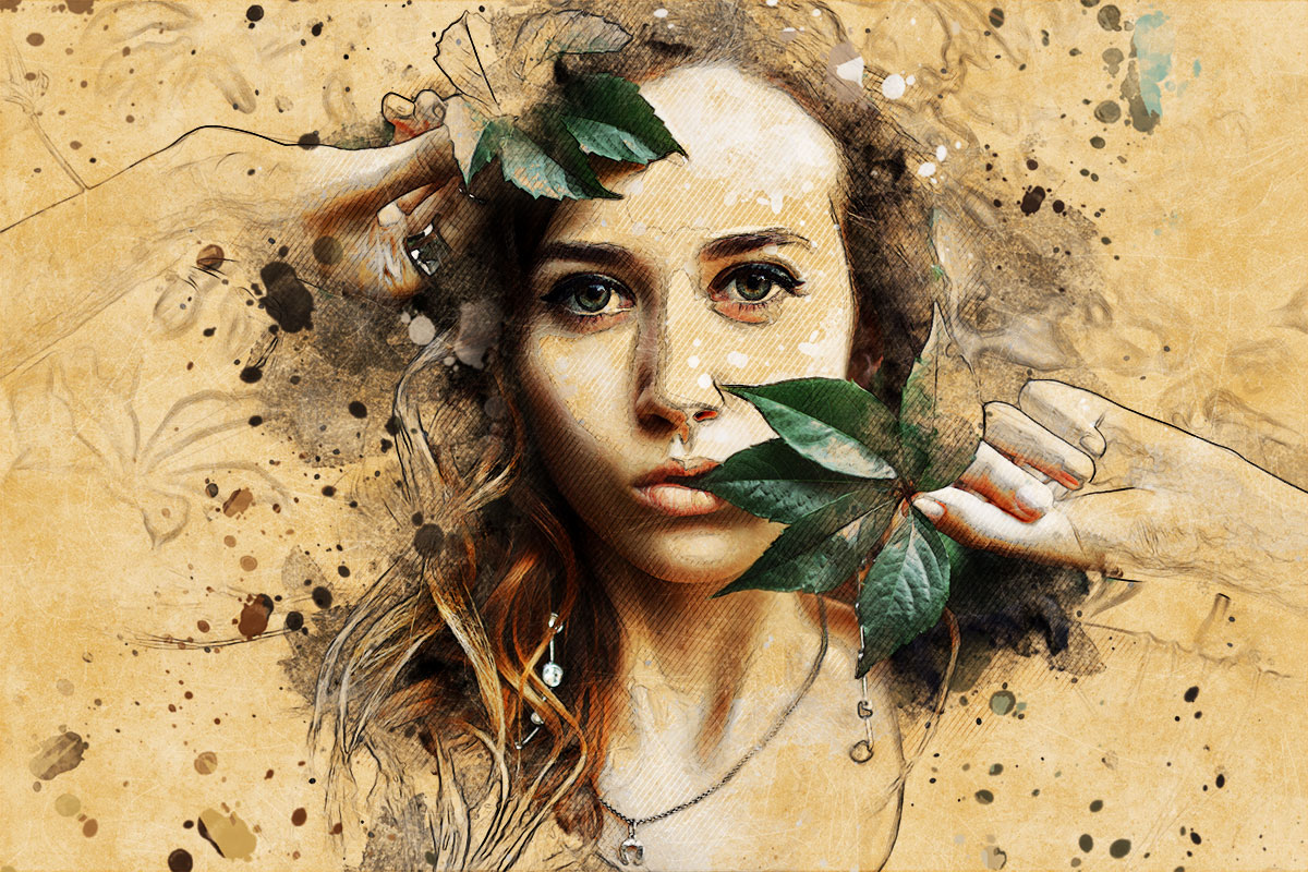 1200x800 Vintageo - Sketch Photoshop Action