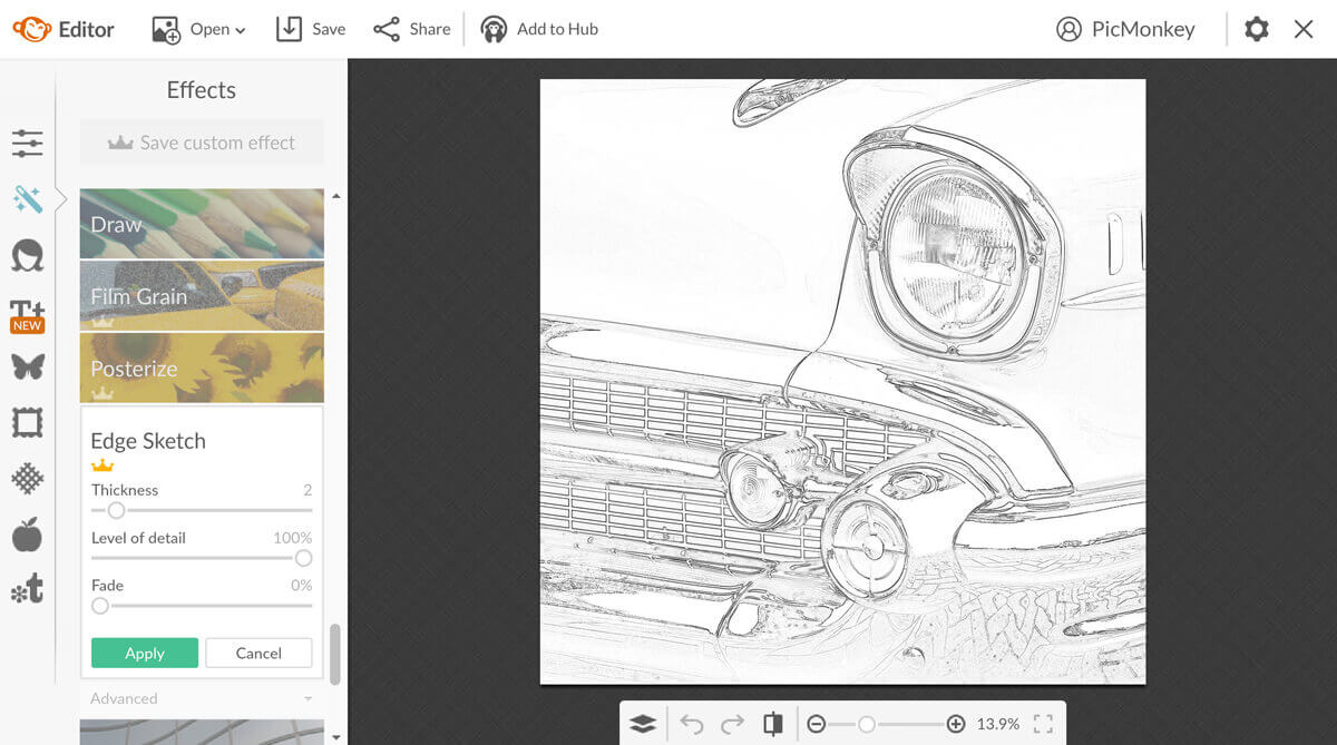 1200x669 Turn A Photo Into A Sketch Picmonkey - Sketch Picture Editor
