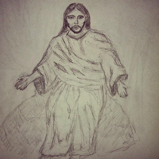 640x640 Jesus - Sketch Picture Of Jesus