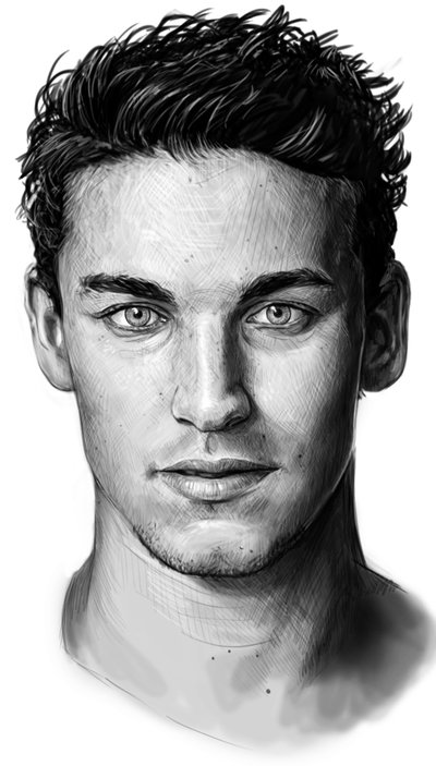 400x703 Jesus Navas Sketch By Fatmarco - Sketch Picture Of Jesus