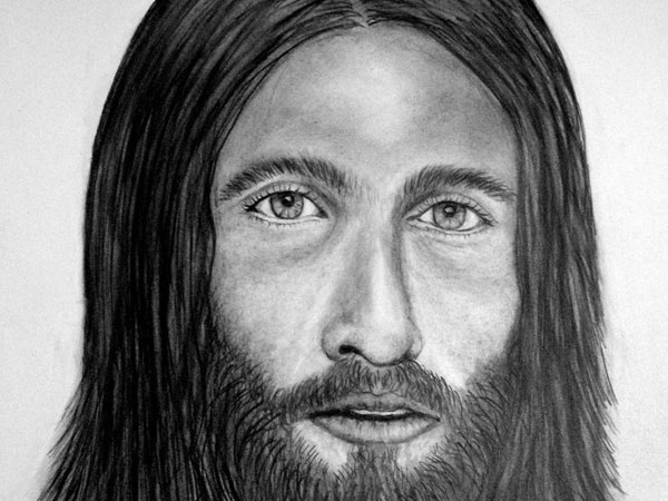 600x450 Drawn Face Jesus - Sketch Picture Of Jesus