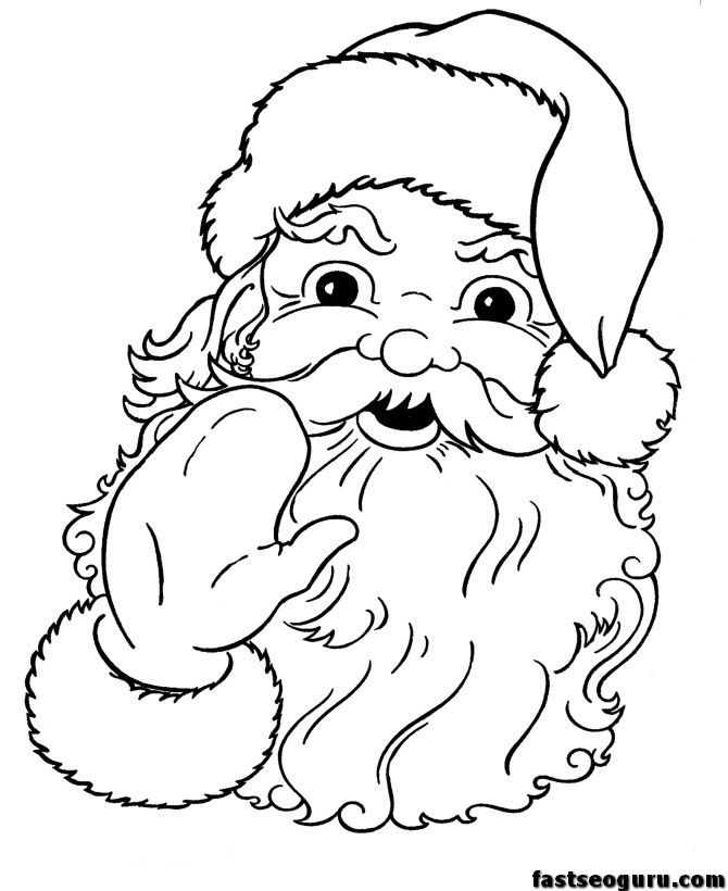 670x820 Vintage Easter Coloring Pages Christmas Printable Santa - Sketch Picture Of Santa Claus