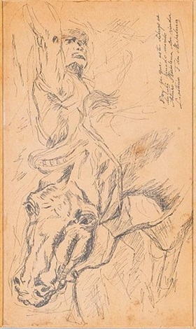 280x470 Sketch Of A Horses Head From The Battle Of Penthesilea By Arturo - Sketch Pictures Of Horses